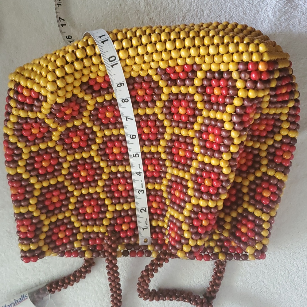 NWT FASHION EXPRESS handbags -a Trendy wooden beaded bag - - Picture 12 of 13